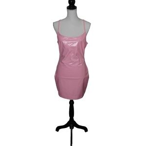 DOLLS KILL PINK PVC DRESS